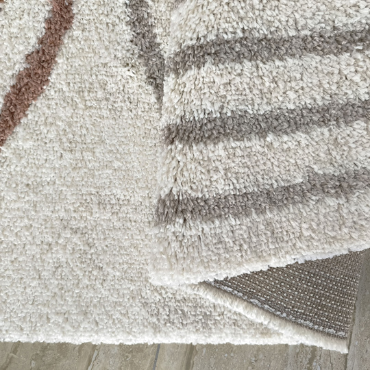 Dywan nowoczesny mięciutki Santo 03 - typu Shaggy - ecru