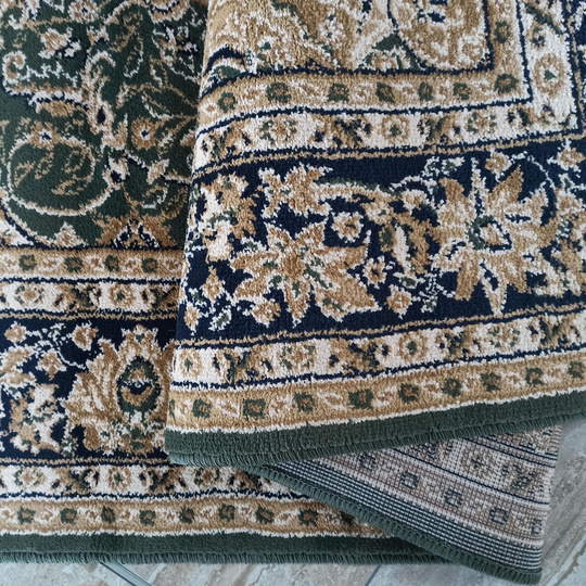 Chodnik Kashmir New 03 - zielony - szerokość od 70 cm do 120 cm