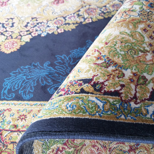 Wytworny dywan Qum Silk 01- granatowy