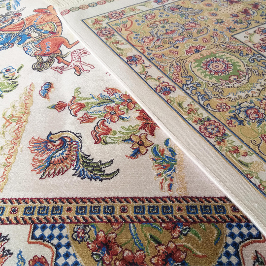 Wytworny dywan Qum Silk 10- kremowy