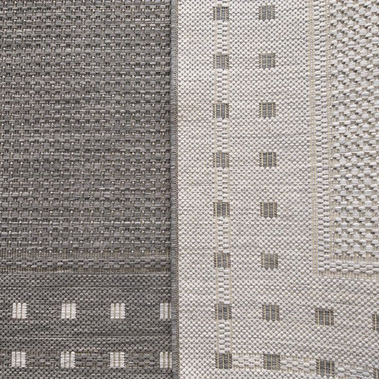 Nowoczesny chodnik sznurkowy OUTDOOR dwustronny MODERN 11 - szary - szerokość od 60 cm do 120 cm