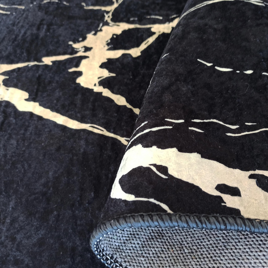 Dywan nowoczesny Opal 100- czarno- złoty