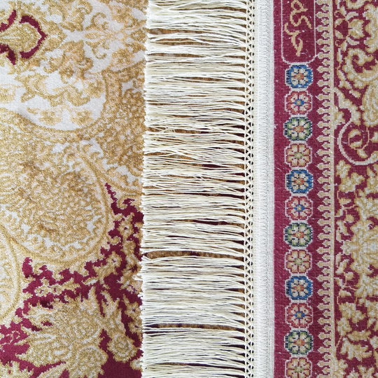 Wytworny dywan Qum Silk 02- bordowo- beżowy