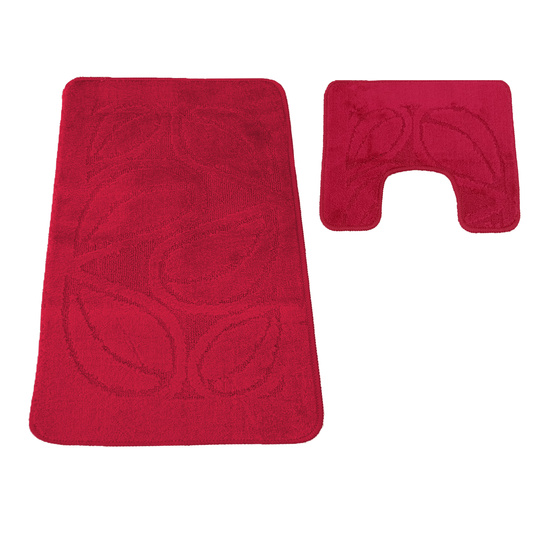 Komplet łazienkowy z wycięciem pod toaletę Montenegro Natura- malinowy