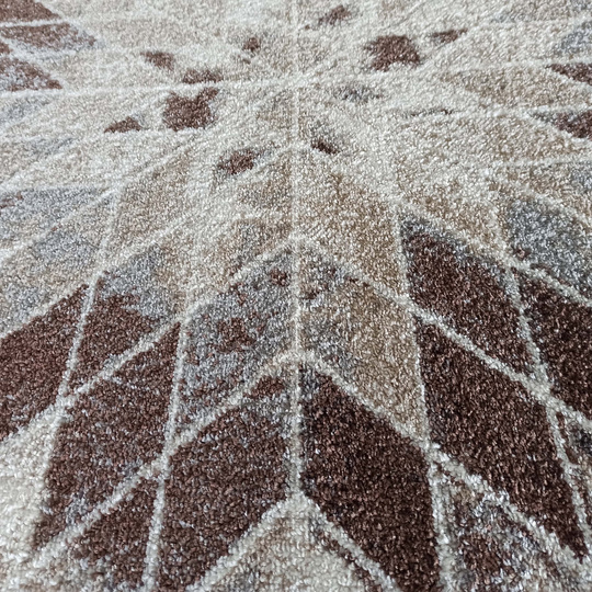 Okrągły dywan nowoczesny Pula 10 brązowy