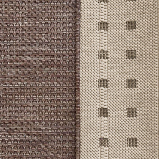 Nowoczesny chodnik sznurkowy OUTDOOR PATIO 11 - brązowy - szerokość od 60 cm do 120 cm