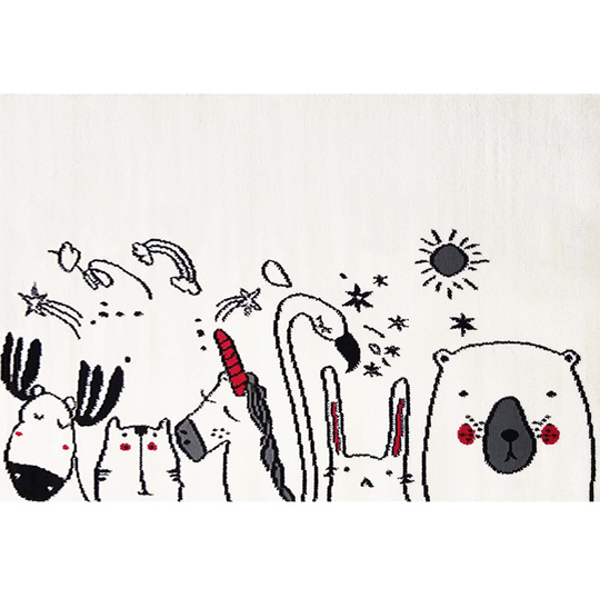 Dywan dziecięcy Selma 09 - kremowy - jednorożec