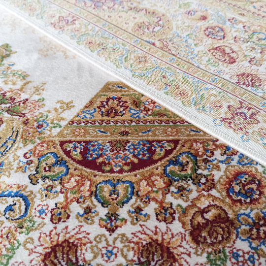 Wytworny dywan Qum Silk 03- kremowy