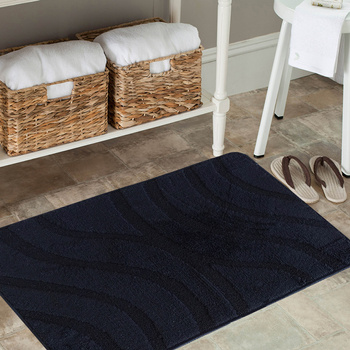 Komplet łazienkowy z wycięciem pod toaletę Montenegro Fale - czarny