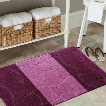 Komplet łazienkowy z wycięciem pod toaletę Montenegro XL Sarsa - burgundowy