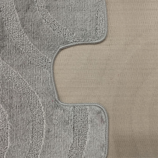 Komplet łazienkowy z wycięciem pod toaletę Montenegro Fale - szary