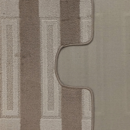 Komplet łazienkowy z wycięciem pod toaletę Montenegro XL Pasy - cappuccino