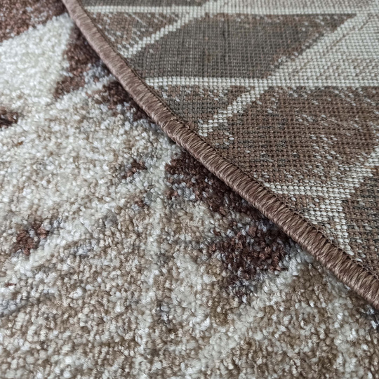 Okrągły dywan nowoczesny Pula 10 brązowy