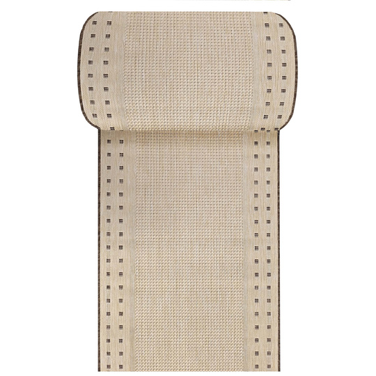 Nowoczesny chodnik sznurkowy OUTDOOR dwustronny MODERN 11 - brązowy - szerokość od 60 cm do 120 cm