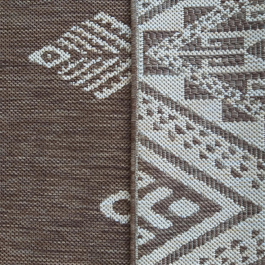 Nowoczesny dywan sznurkowy OUTDOOR dwustronny MODERN 13 Brązowy