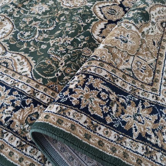 Chodnik Kashmir New 03 - zielony - szerokość od 70 cm do 120 cm