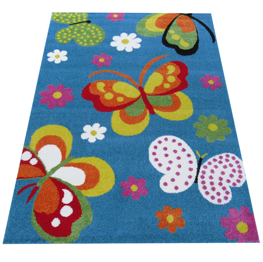 Dywan dziecięcy Diamond 14 Motyle - Niebieski