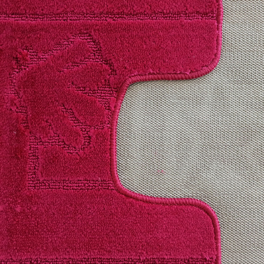 Komplet łazienkowy z wycięciem pod toaletę Montenegro Muszle - malinowy