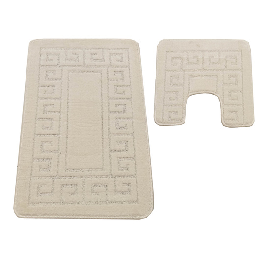 Komplet łazienkowy z wycięciem pod toaletę Montenegro GRECKI- kremowy