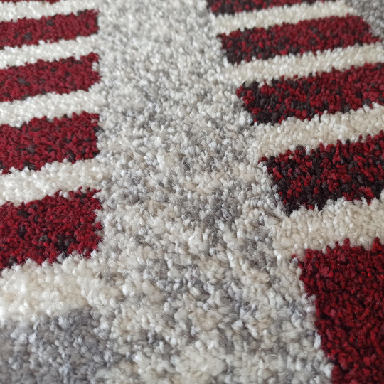 Dywan nowoczesny KOLORADO 03 szaro- czerwony