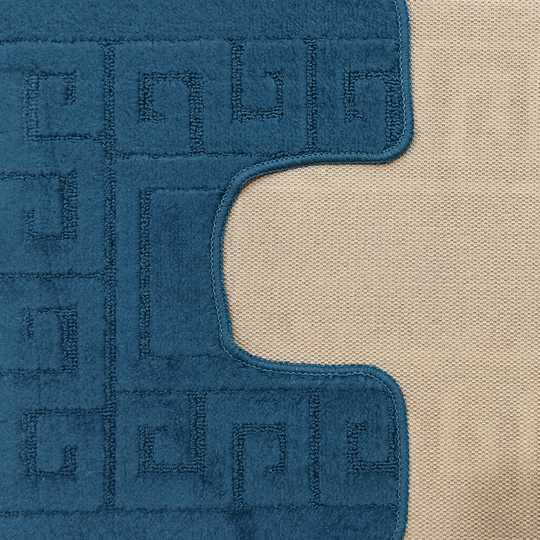 Komplet łazienkowy z wycięciem pod toaletę Montenegro GRECKI- ciemny niebieski