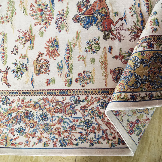 Wytworny dywan Qum Silk 10- kremowy
