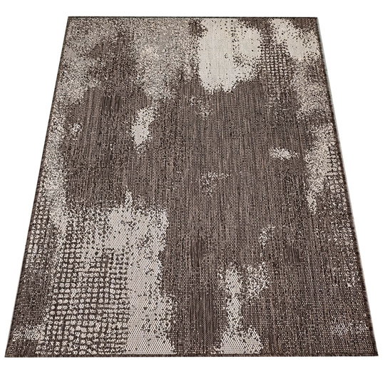 Nowoczesny dywan sznurkowy OUTDOOR dwustronny MODERN 10 brązowy