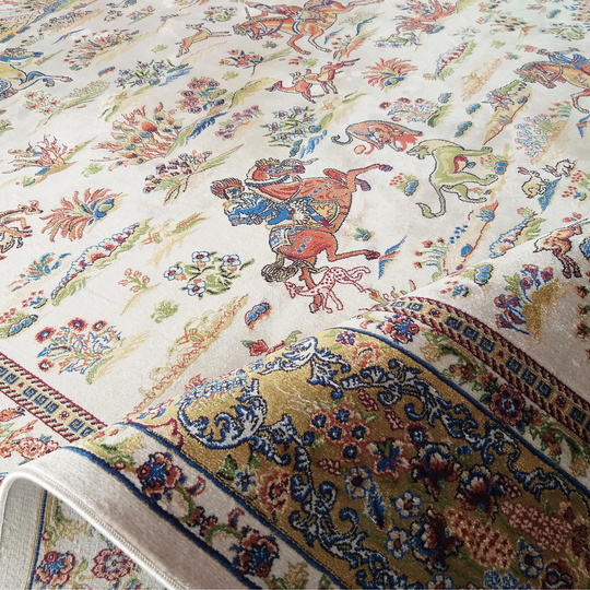 Wytworny dywan Qum Silk 10- kremowy