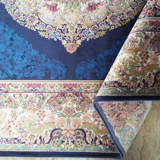 Wytworny dywan Qum Silk 01- granatowy