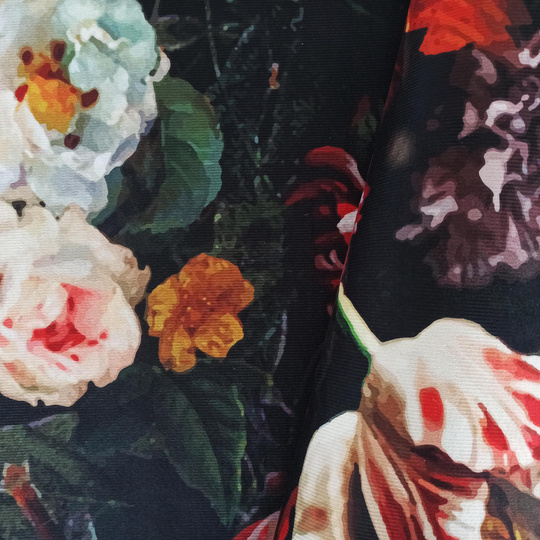 Komplet łazienkowy antypoślizgowy Heos New 119 - w kwiaty- bez frędzli