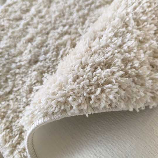 Dywan okrągły Kayoom - typu Shaggy nowoczesny, mięciutki - ecru