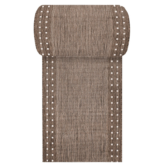 Nowoczesny chodnik sznurkowy OUTDOOR PATIO 11 - brązowy - szerokość od 60 cm do 120 cm
