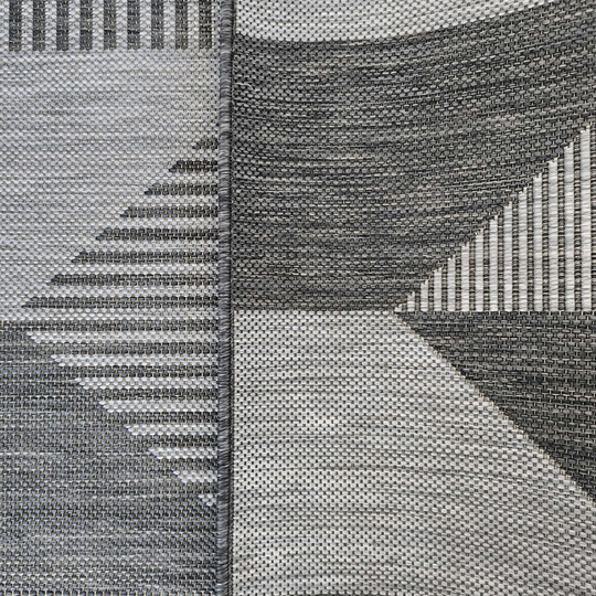 Nowoczesny dywan sznurkowy OUTDOOR dwustronny MODERN 16 Szary