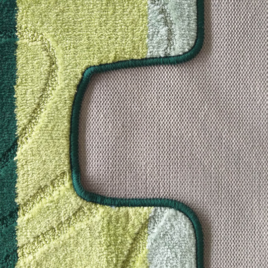 Komplet łazienkowy z wycięciem pod toaletę Montenegro 05 - zielony