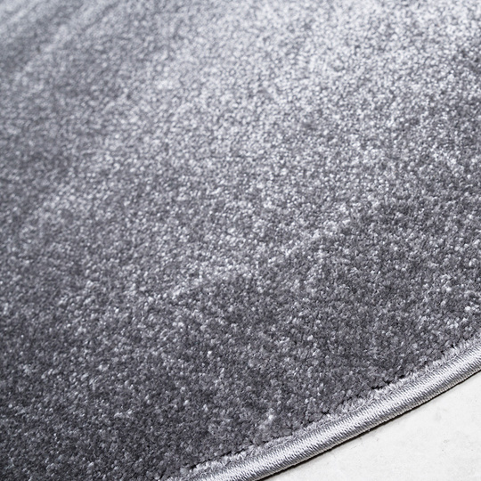 Dywan Premium koło jednolity szary