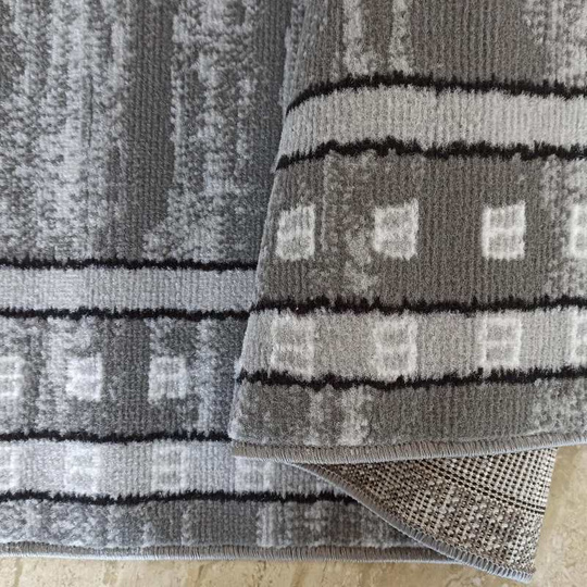 Chodnik Selma 17 - szary geometryczny- szerokość 120 cm