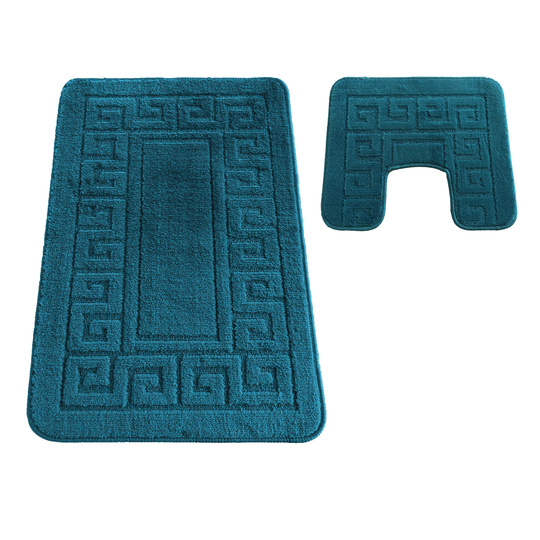 Komplet łazienkowy z wycięciem pod toaletę Montenegro GRECKI - morski