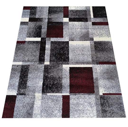 Dywan nowoczesny KOLORADO 09 szaro -bordowy