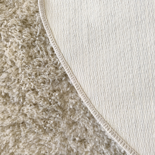 Dywan okrągły Kayoom - typu Shaggy nowoczesny, mięciutki - ecru