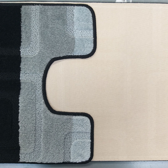 Komplet łazienkowy z wycięciem pod toaletę Montenegro 04N - czarny