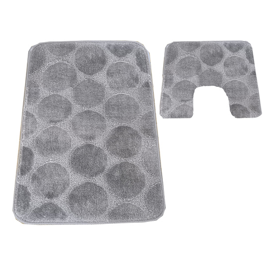 Komplet łazienkowy z wycięciem pod toaletę Montenegro Globe - Grey