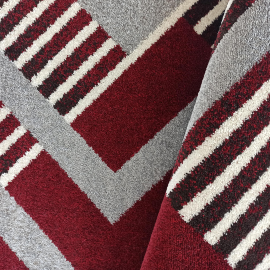 Dywan nowoczesny KOLORADO 03 szaro- czerwony