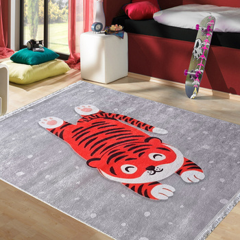 Dziecięcy dywan antypoślizgowy do prania-  Kids Play 141 tygrys
