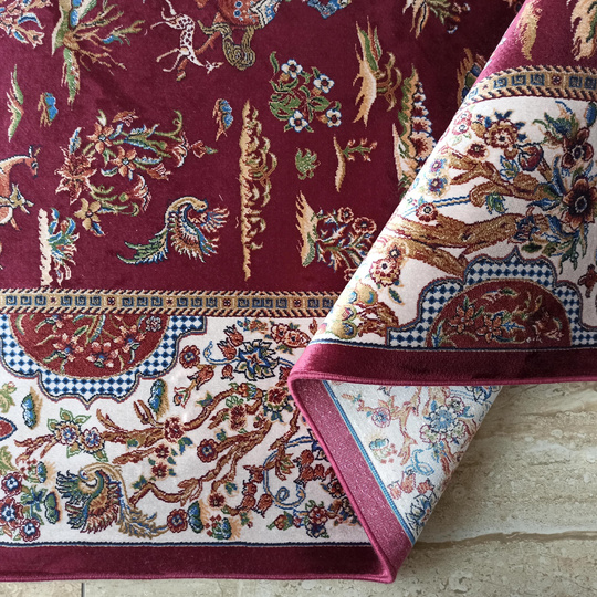 Wytworny dywan Qum Silk 10- bordowy