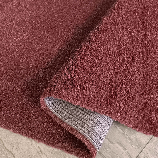 Dywan nowoczesny mięciutki Santo - typu Shaggy - ceglany