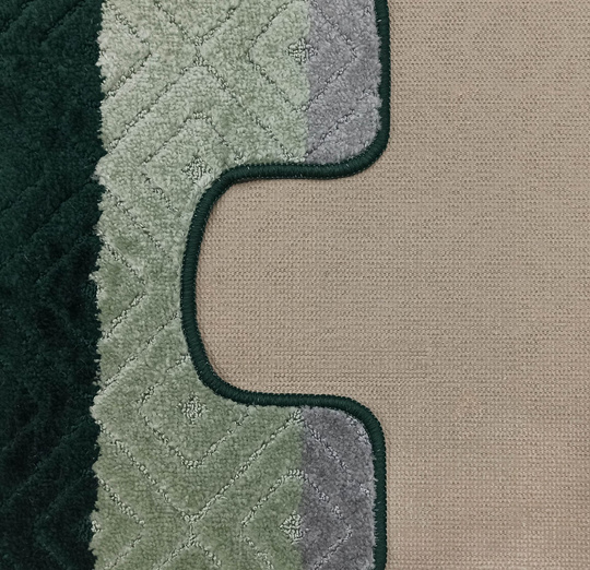 Komplet łazienkowy z wycięciem pod toaletę Montenegro KLEO - zielony