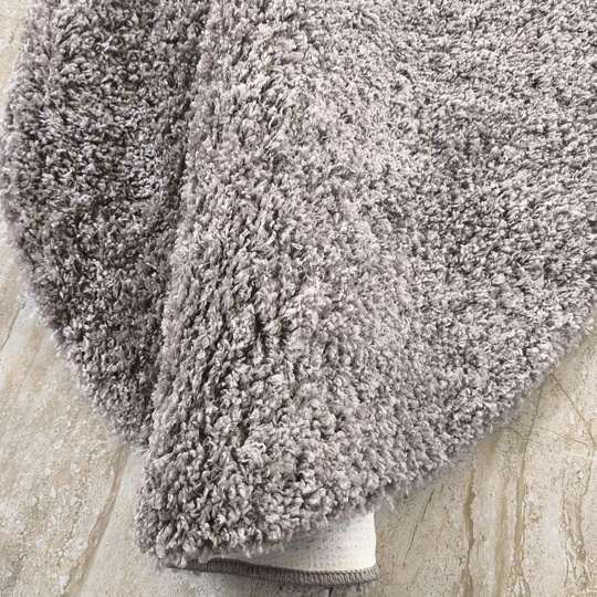 Dywan okrągły Kayoom - typu Shaggy nowoczesny, mięciutki - latte