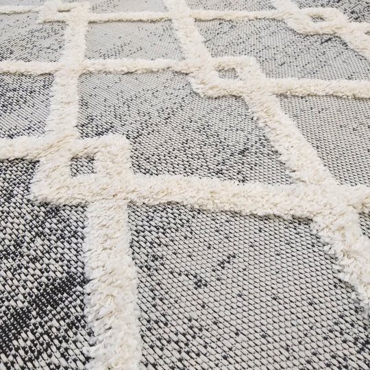 Nowoczesny dywan sznurkowy OUTDOOR- MATRIX 02- Szary