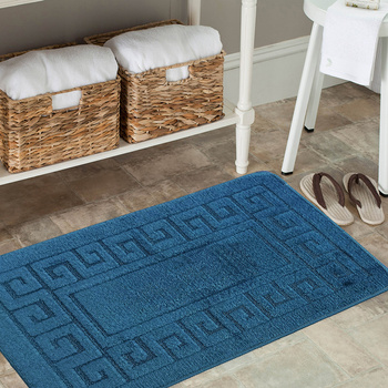 Komplet łazienkowy z wycięciem pod toaletę Montenegro GRECKI- ciemny niebieski