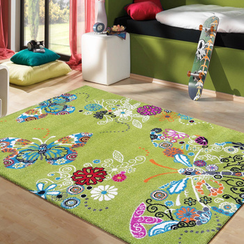 Dywan dziecięcy Papilio Diamond 114 Motyle - Zielony